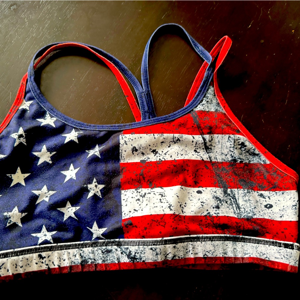 Born Primitive Patriotic Stars and Stripes Sports Bra - XL